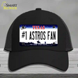 Number 1 Astros Fan Novelty License Plate Hat Tag Mesh / Black