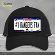 Number 1 Rangers Fan Texas Novelty License Plate Hat Tag Mesh / Black