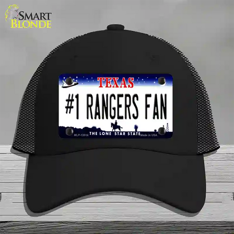 Number 1 Rangers Fan Texas Novelty License Plate Hat Tag Mesh / Black