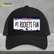 Number 1 Rockets Fan Novelty License Plate Hat Tag Mesh / Black