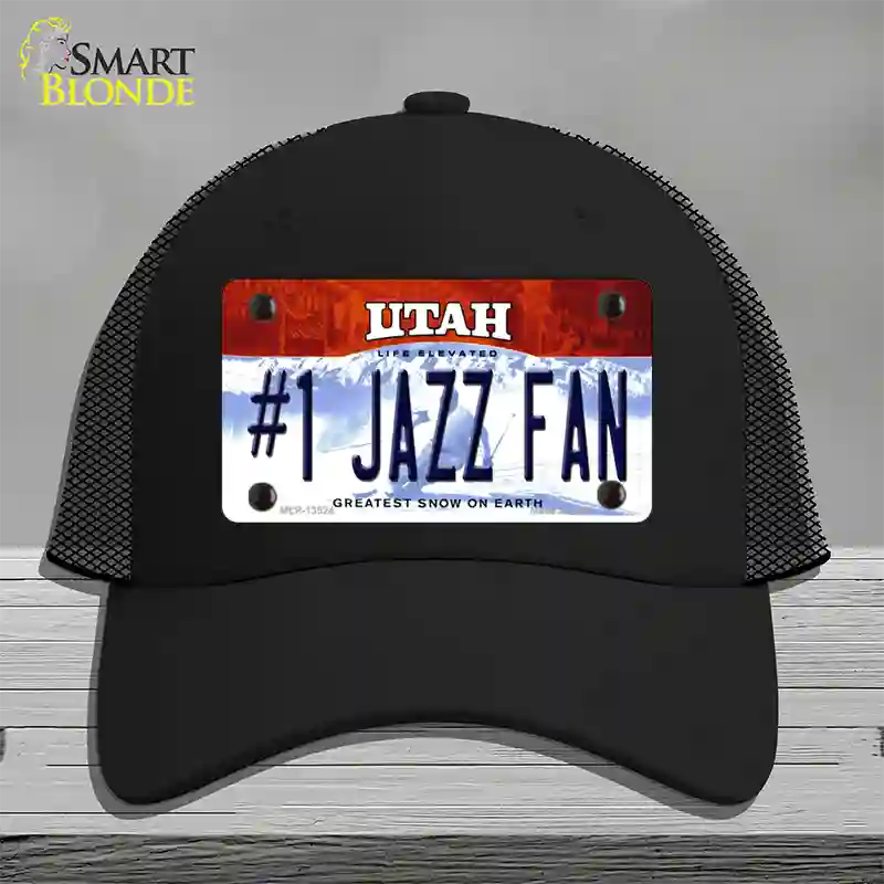 Number 1 Jazz Fan Novelty License Plate Hat Tag Mesh / Black