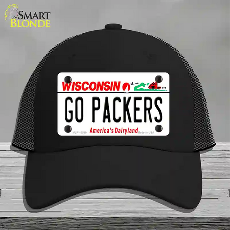 Go Packers Novelty License Plate Hat Tag Mesh / Black