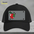 Teacher Apple Offset Novelty License Plate Hat Mesh / Black