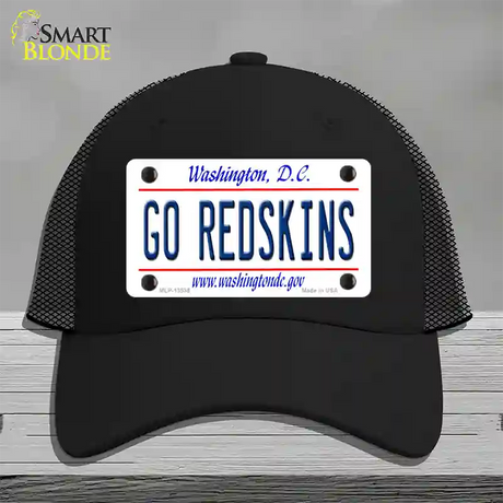 Go Redskins Novelty License Plate Hat Tag Mesh / Black