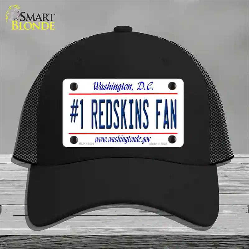 Number 1 Redskins Fan Novelty License Plate Hat Tag Mesh / Black