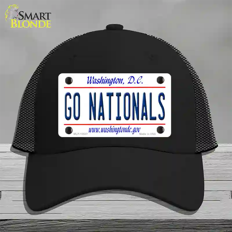 Go Nationals Novelty License Plate Hat Tag Mesh / Black