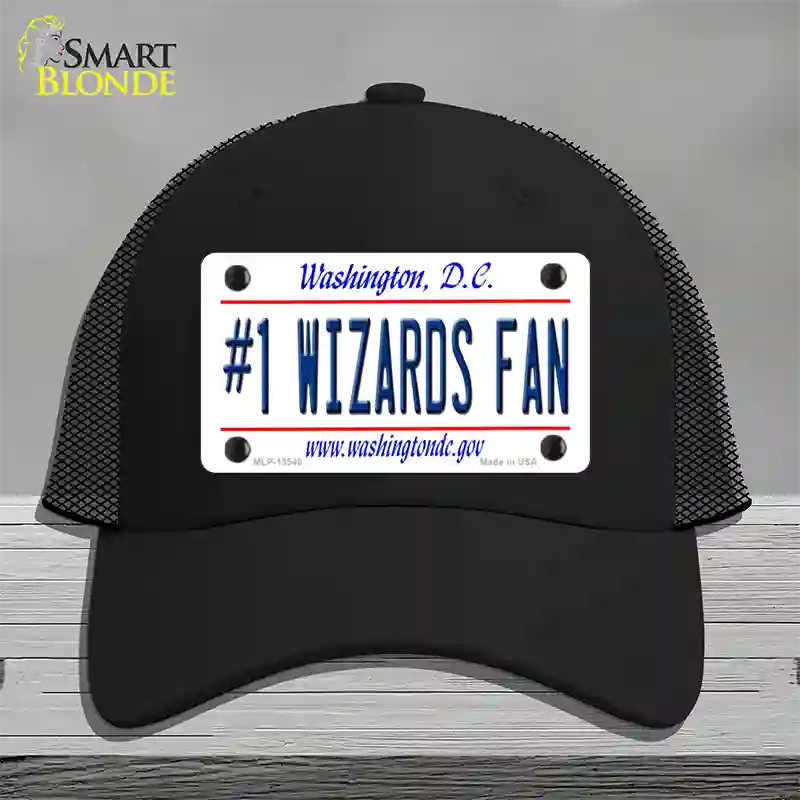 Number 1 Wizards Fan Novelty License Plate Hat Tag Mesh / Black