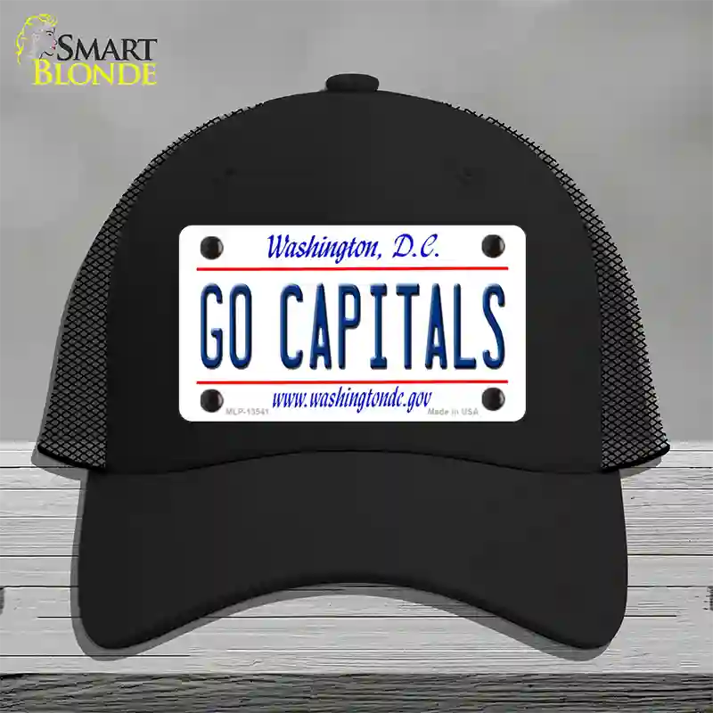 Go Capitals Novelty License Plate Hat Tag Mesh / Black