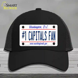 Number 1 Capitals Fan Novelty License Plate Hat Tag Mesh / Black