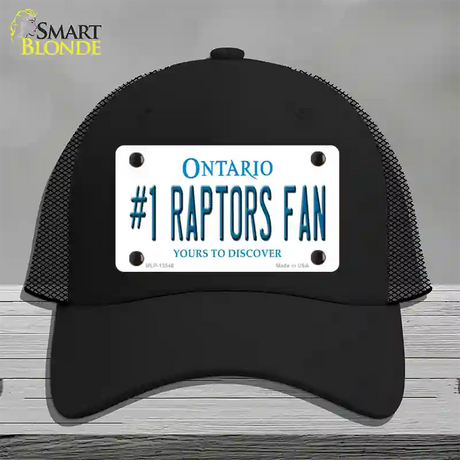 Number 1 Raptors Fan Novelty License Plate Hat Tag Mesh / Black