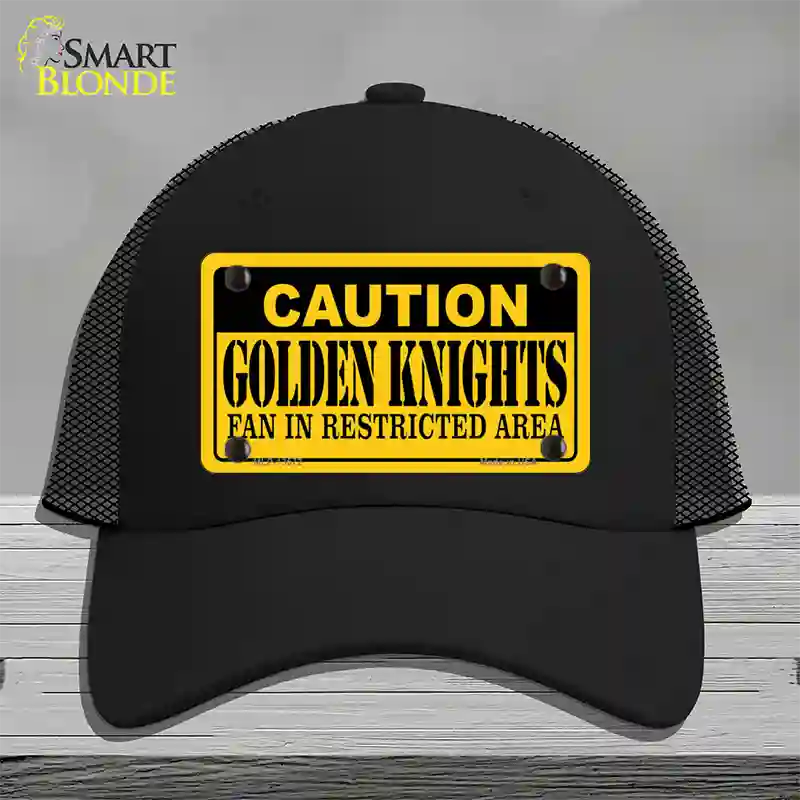 Caution Golden Knights Novelty License Plate Hat Tag Mesh / Black