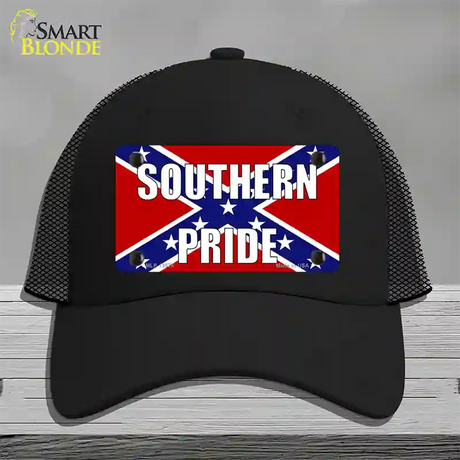 Southern Pride Confederate Novelty License Plate Hat Tag Mesh / Black