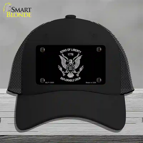 Sons of Liberty 1776 Novelty License Plate Hat Tag Mesh / Black