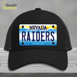 Raiders Nevada Novelty License Plate Hat Tag Mesh / Black