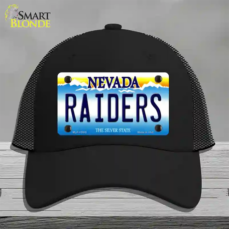 Raiders Nevada Novelty License Plate Hat Tag Mesh / Black