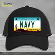 Navy Arizona Novelty License Plate Hat Tag Mesh / Black