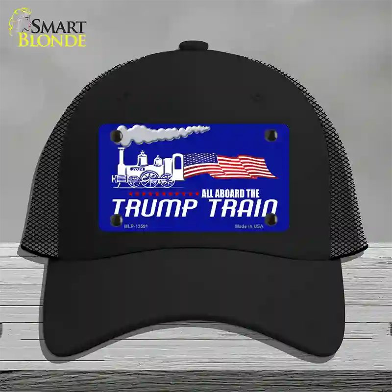 Trump Train Novelty License Plate Hat Tag Mesh / Black