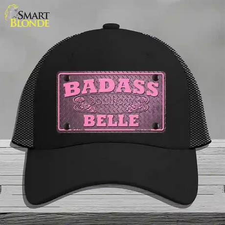 Badass Southern Belle Novelty License Plate Hat Tag Mesh / Black