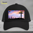 Cross Sunrise Photograph Novelty License Plate Hat Mesh / Black