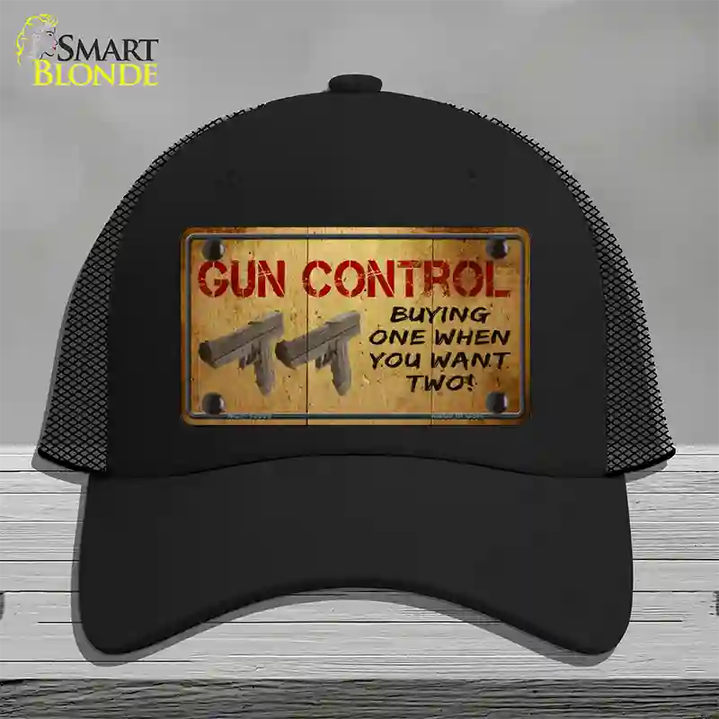 Gun Control Buying Only One Novelty License Plate Hat Tag Mesh / Black