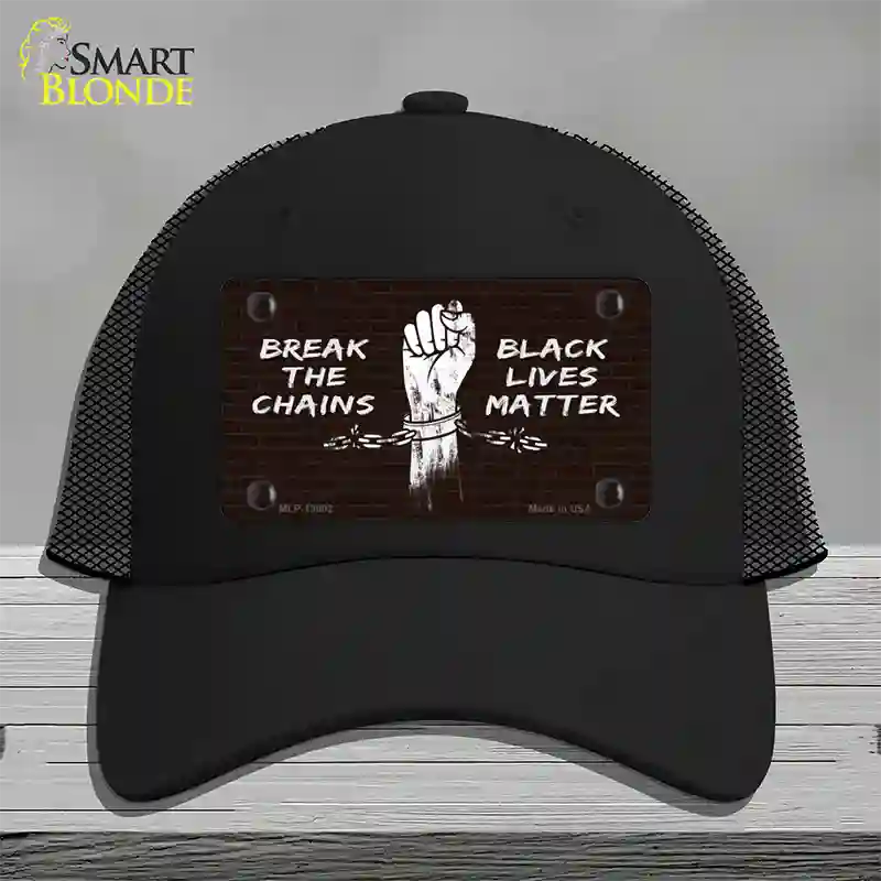 Break The Chains BLM Novelty License Plate Hat Tag Mesh / Black