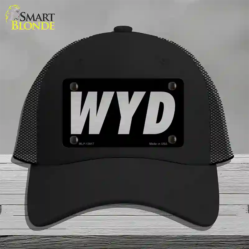 WYD Black Novelty License Plate Hat Tag Mesh / Black