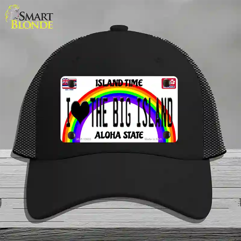 I Heart Big Island Novelty License Plate Hat Tag Mesh / Black