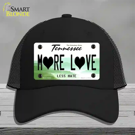 More Love Novelty License Plate Hat Tag Mesh / Black