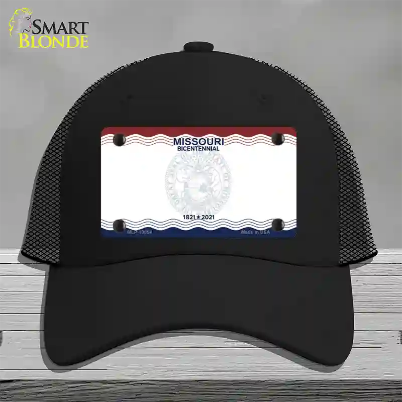 Missouri Bicentennial State Blank Novelty License Plate Hat Mesh / Black