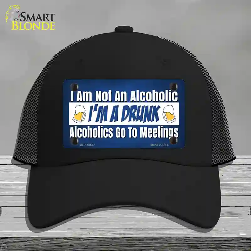 Im A Drunk Novelty License Plate Hat Tag Mesh / Black