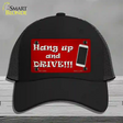 Hang Up and Drive Novelty License Plate Hat Tag Mesh / Black