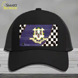 Connecticut Racing Flag Novelty License Plate Hat Tag Mesh / Black