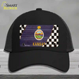 Kansas Racing Flag Novelty License Plate Hat Tag Mesh / Black