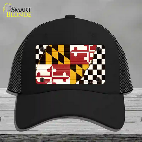 Maryland Racing Flag Novelty License Plate Hat Tag Mesh / Black