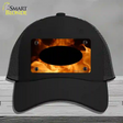 Real Flame With Black Center Oval Novelty License Plate Hat Mesh / Black