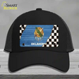 Oklahoma Racing Flag Novelty License Plate Hat Tag Mesh / Black