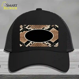 Snake With Black Center Oval Novelty License Plate Hat Mesh / Black