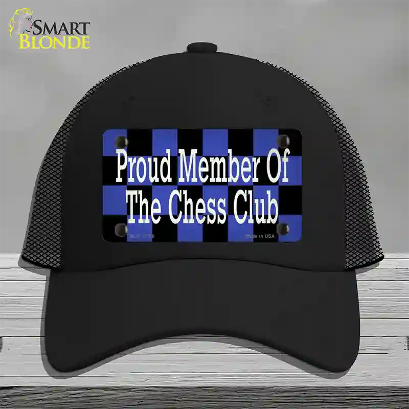 Chess Club Member Novelty License Plate Hat Tag Mesh / Black