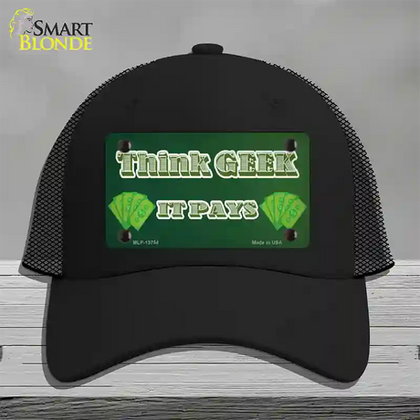 Think Geek Novelty License Plate Hat Tag Mesh / Black