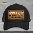 Dont Run Die Tired Novelty License Plate Hat Tag Mesh / Black