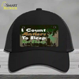 I Count Antlers To Sleep Novelty License Plate Hat Tag Mesh / Black