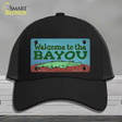 Welcome To The Bayou Novelty License Plate Hat Tag Mesh / Black