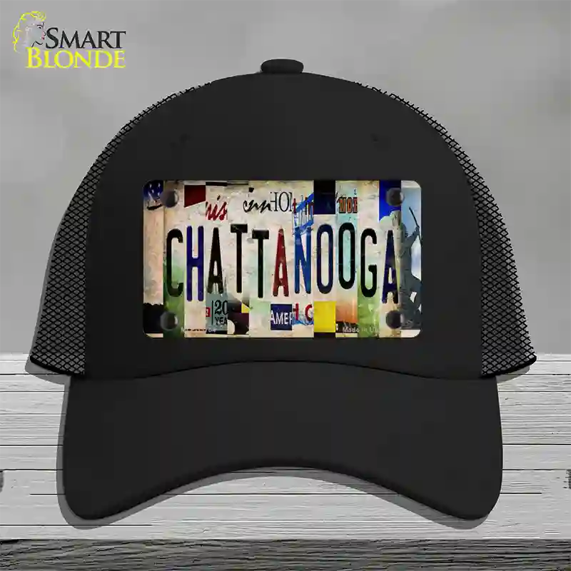 Chattanooga Strip Art Novelty License Plate Hat Tag Mesh / Black