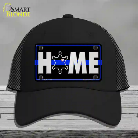 Home Sheriff Badge Novelty License Plate Hat Tag Mesh / Black