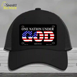 One Nation Under God Novelty License Plate Hat Mesh / Black