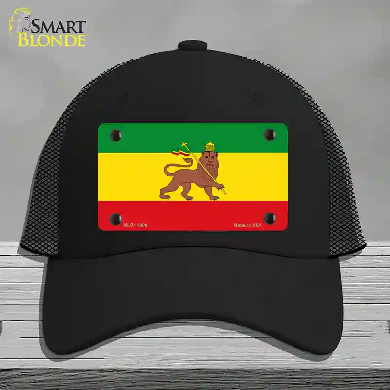 Ethiopia Flag Novelty License Plate Hat Tag Mesh / Black