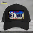 Deadwood South Dakota Rusty Novelty License Plate Hat Tag Mesh / Black