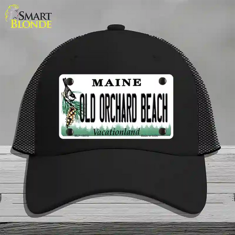 Old Orchard Beach Maine Novelty License Plate Hat Tag Mesh / Black