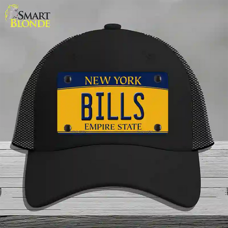 Bills New York Yellow Novelty License Plate Hat Tag Mesh / Black