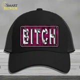 Bitch Pink Novelty License Plate Hat Tag Mesh / Black